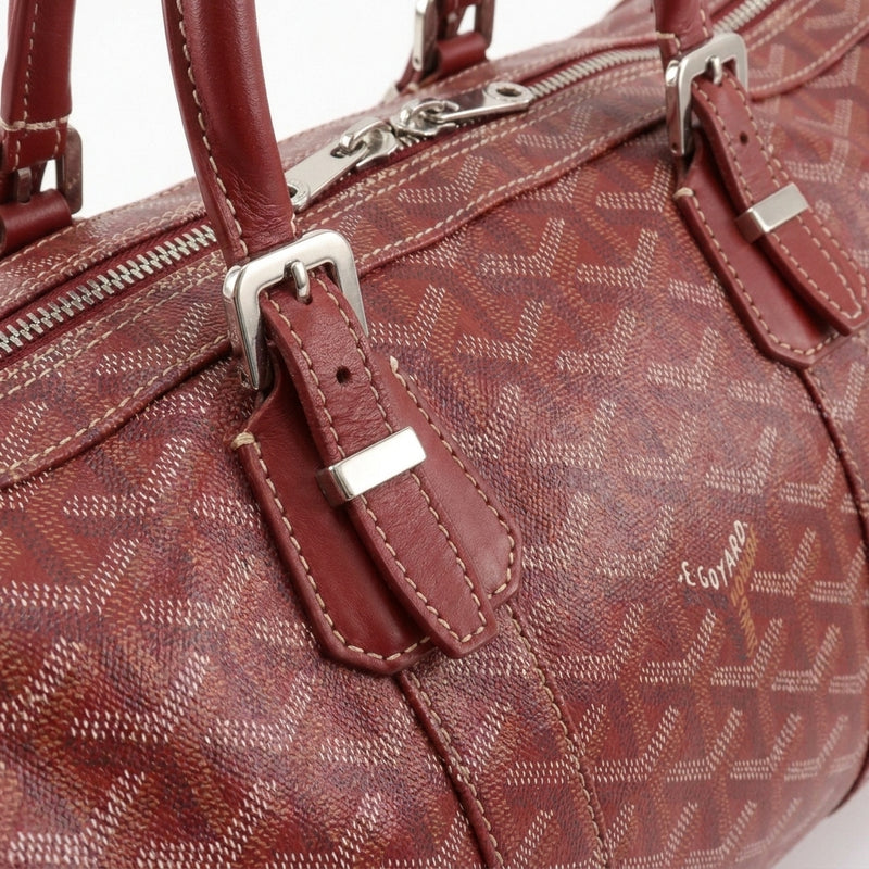 Verified Goyard Rood Goyardine Coated Canvas Boston Weekendtas 50cm inspection