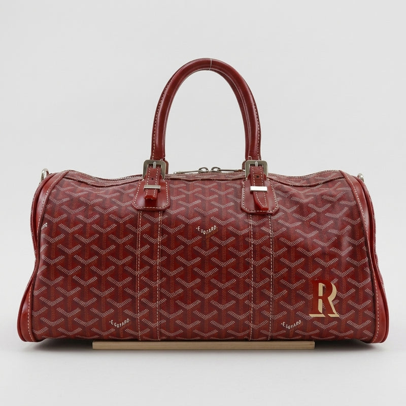 Verified Goyard Rood Goyardine Coated Canvas Boston Weekendtas 50cm inspection