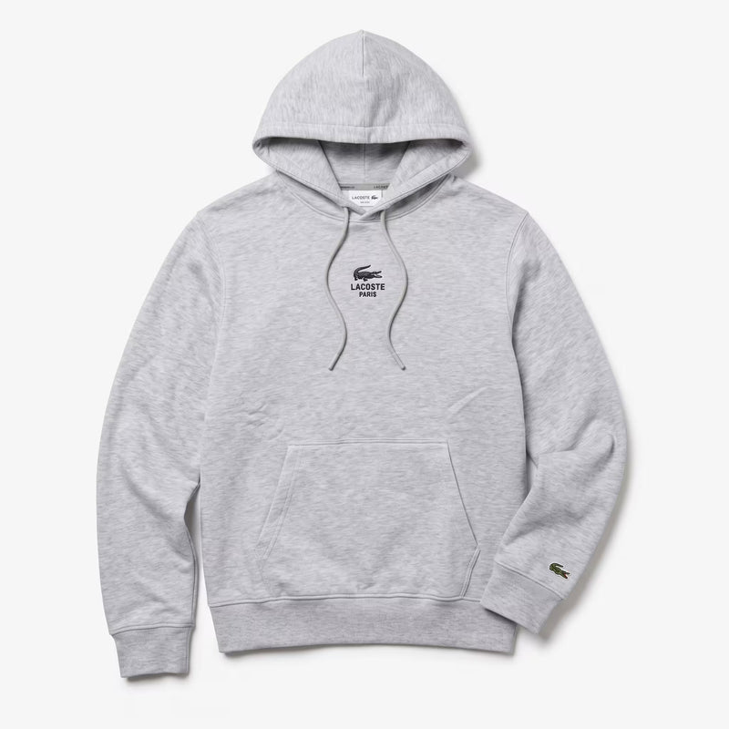 Lacoste Unisex Fleece-Hoodie mit Print Grau