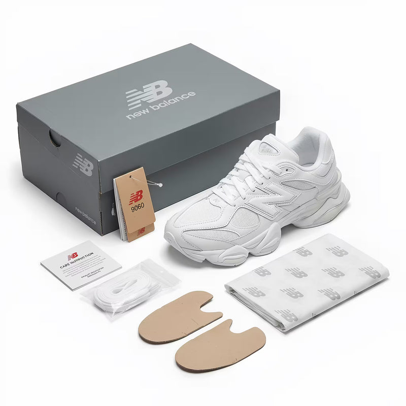 Verified New Balance 9060 Triple White U9060NRJ Heren Sneakers Volledig Wit inspection