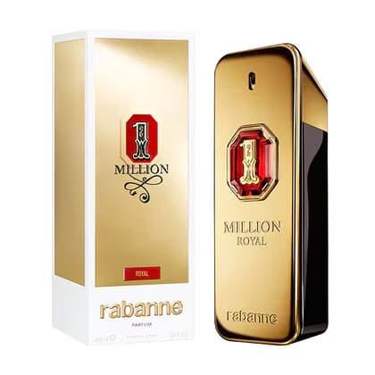 Rabanne 1 Million Royal perfume bottle and packaging on a white background