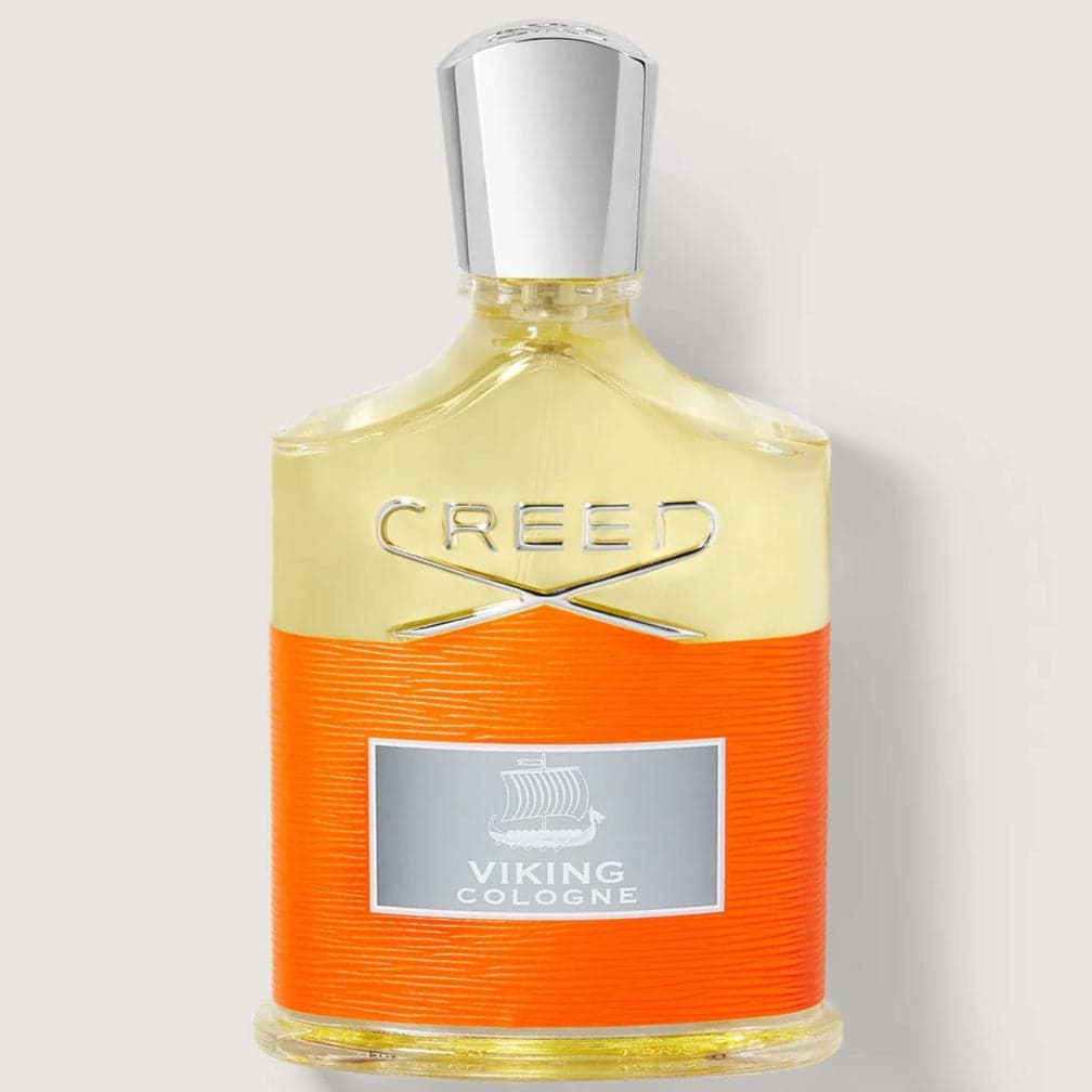 Creed Viking Cologne bottle on a light gray background