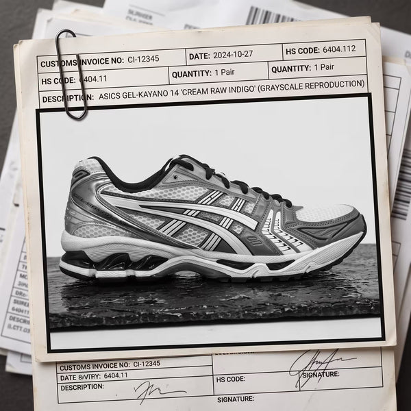 EXHIBIT: ASICS GEL-KAYANO 14 1203A537-116 Cream / Raw Indigo | UK Checked // LOT-116