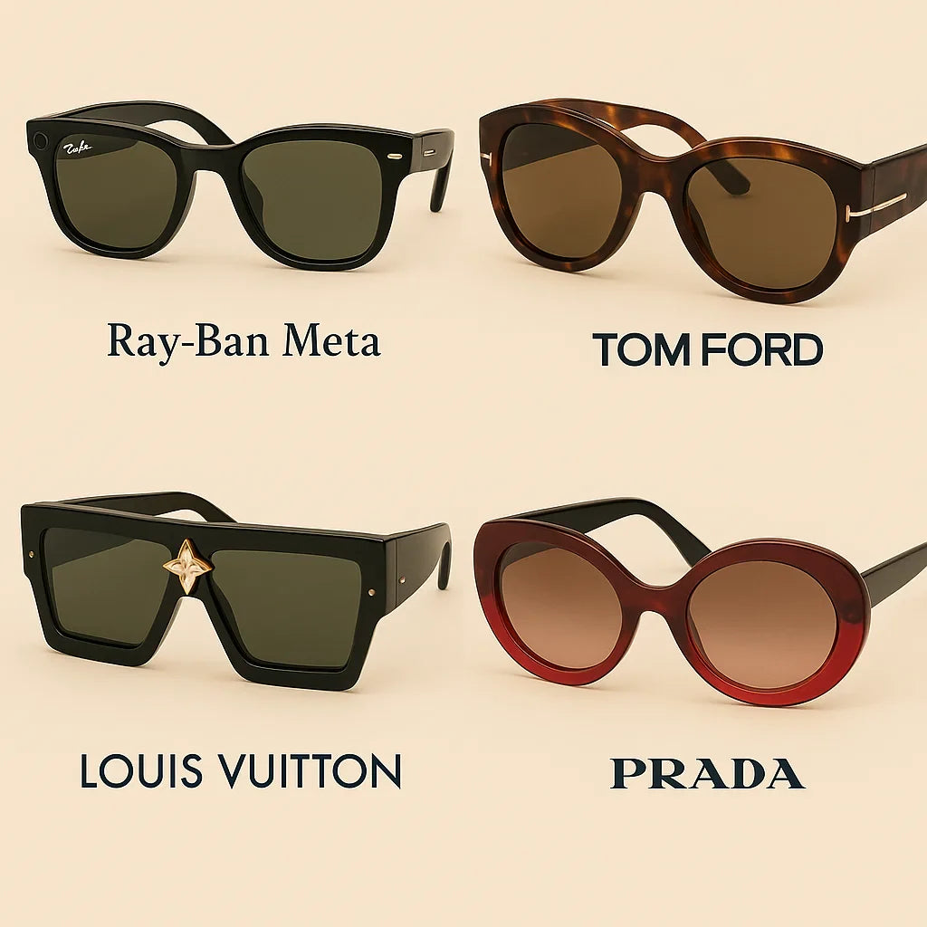 Ray-Ban Meta, Tom Ford, Louis Vuitton, Prada Luxury Glasses