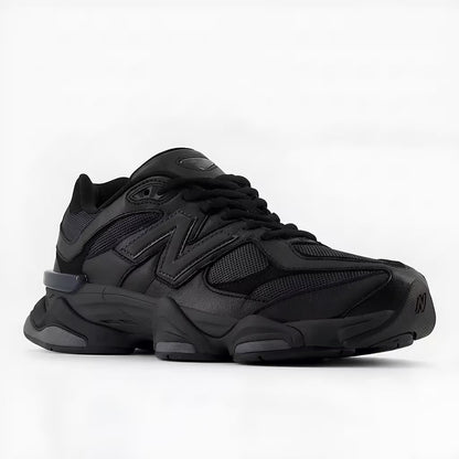 New Balance 9060 Triple Black Leather Mens Trainers U9060NRI Premium Lifestyle Comfort