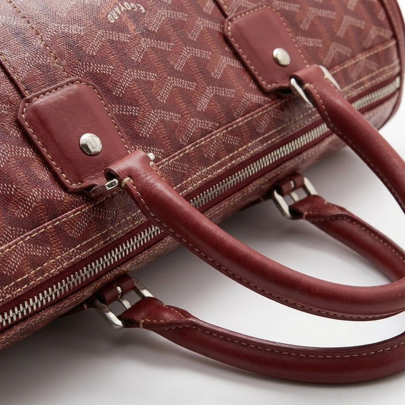 Verified Goyard Rood Goyardine Coated Canvas Boston Weekendtas 50cm inspection