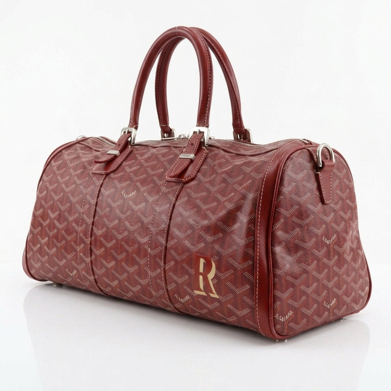 Goyard Red Goyardine Coated Canvas Boston Duffle Bag 50cm
