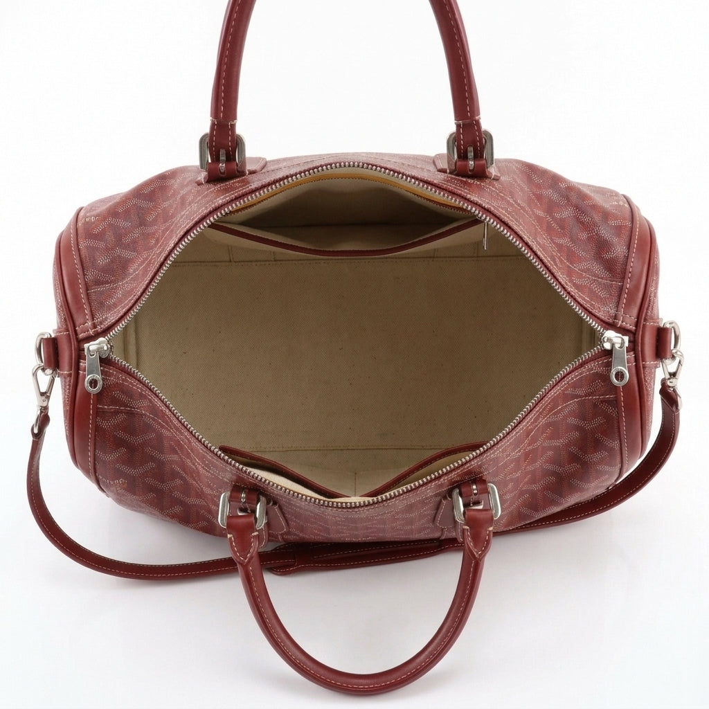 Goyard Red Goyardine Coated Canvas Boston Duffle Bag 50cm