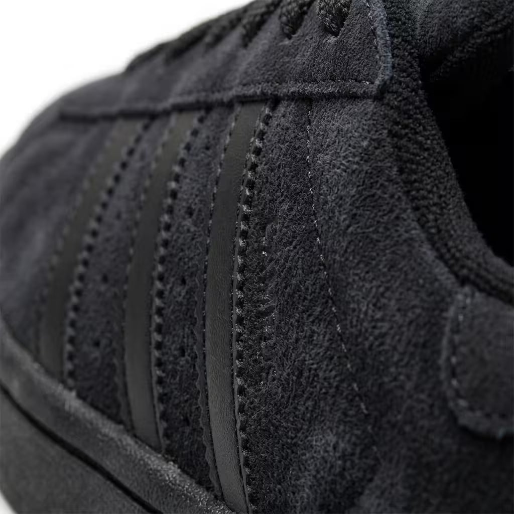 adidas Campus JI4395 heavy suede and leather stitching verification close-up.