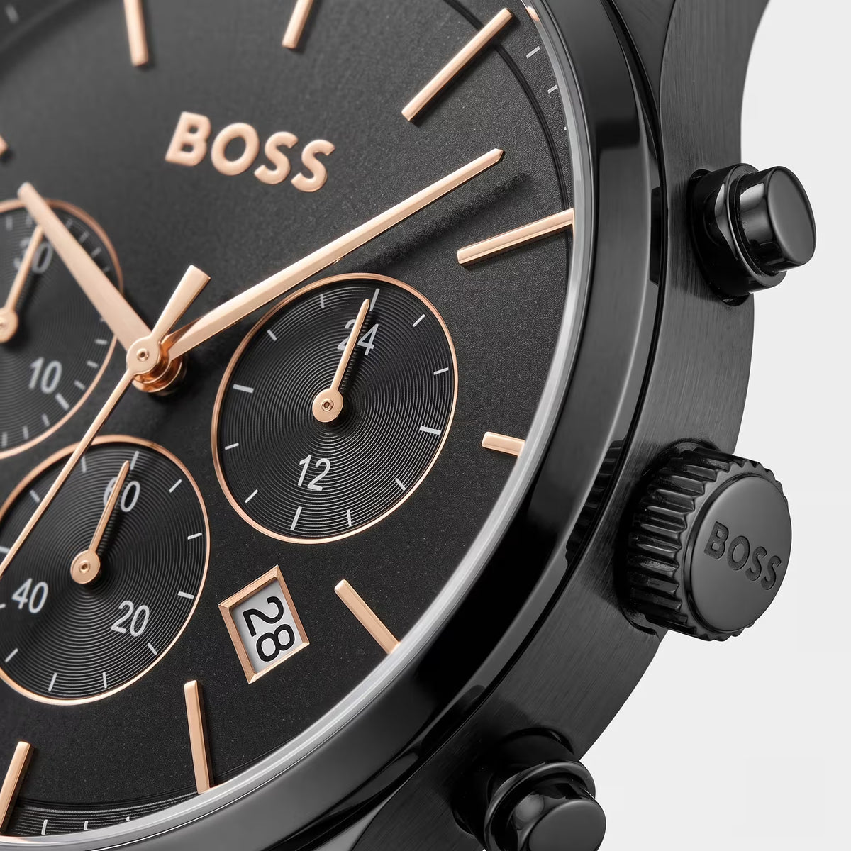 Montre chronographe BOSS Avery Noir et or