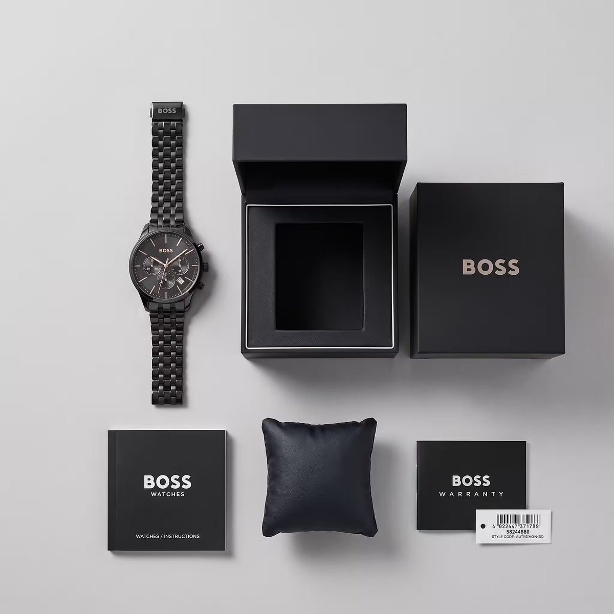 Montre chronographe BOSS Avery Noir et or