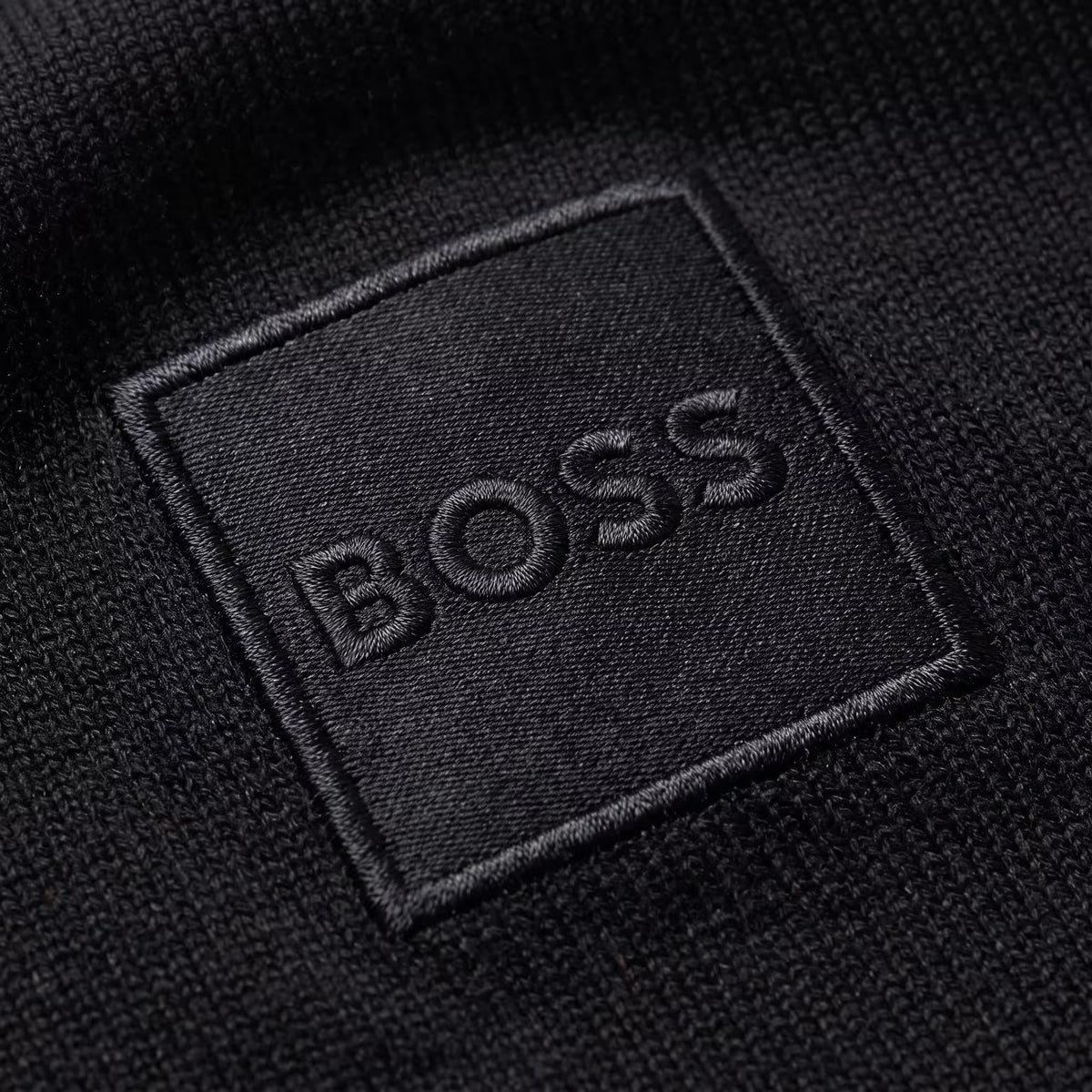 BOSS Kanovano Cotton-Cashmere Crewneck Sweater Black | UK Checked