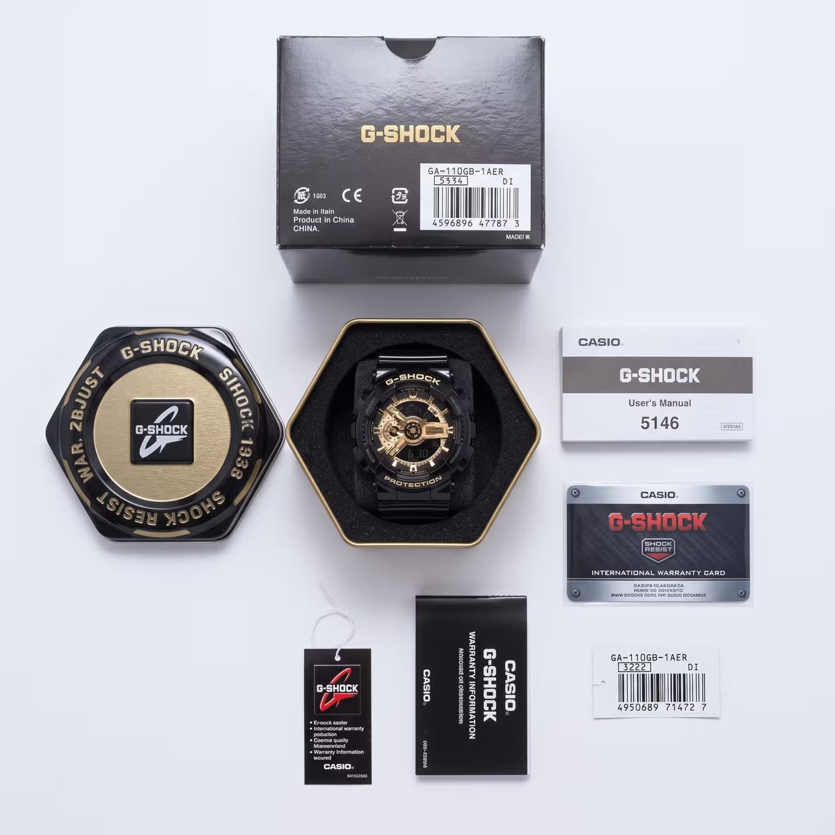 ساعة Casio G-Shock GA-110GB-1AER أسود وذهبي