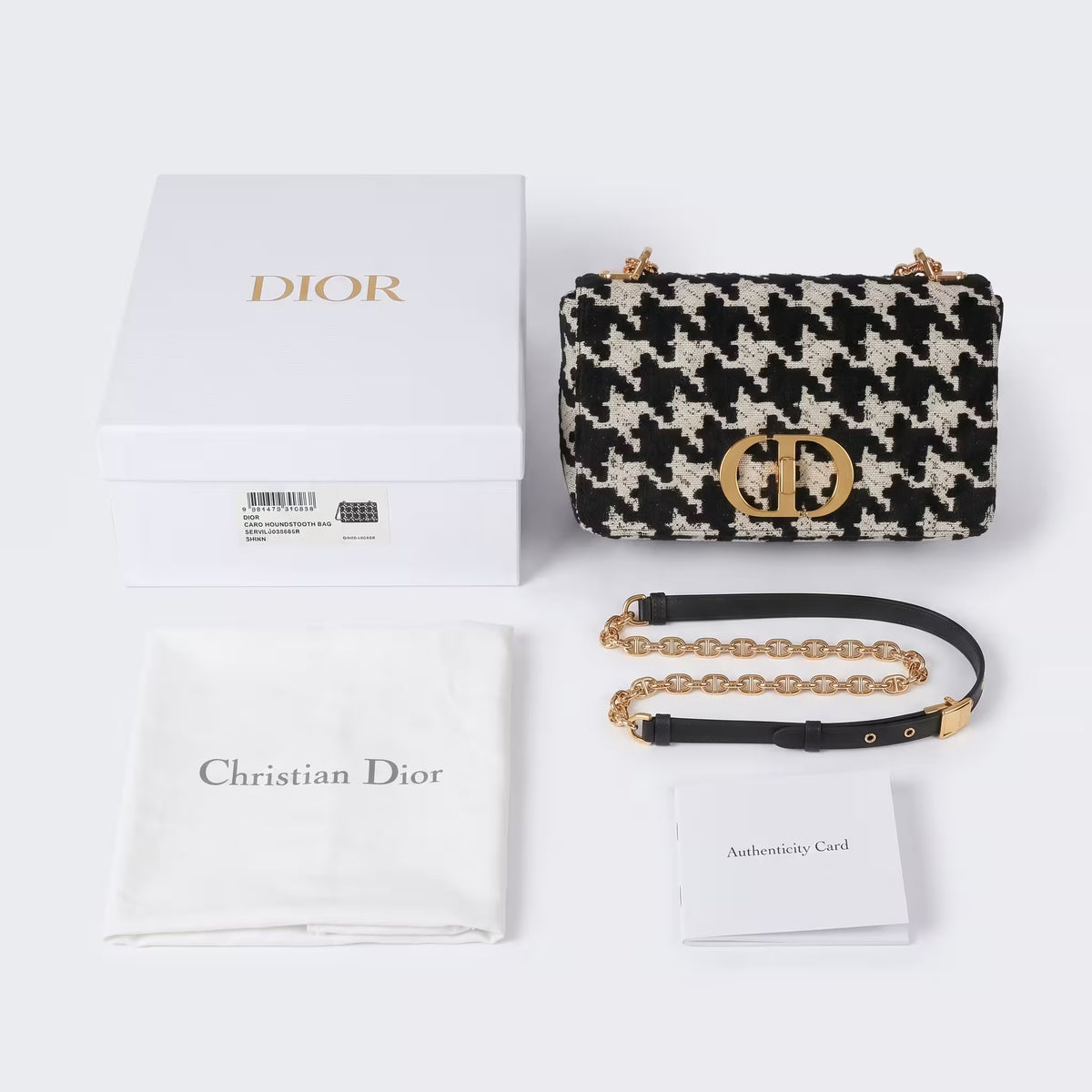 حقيبة يد بقلاب Christian Dior Caro بنمط كاناج المزدوج