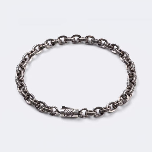 Pulseira Chrome Hearts Paper Chain em Prata