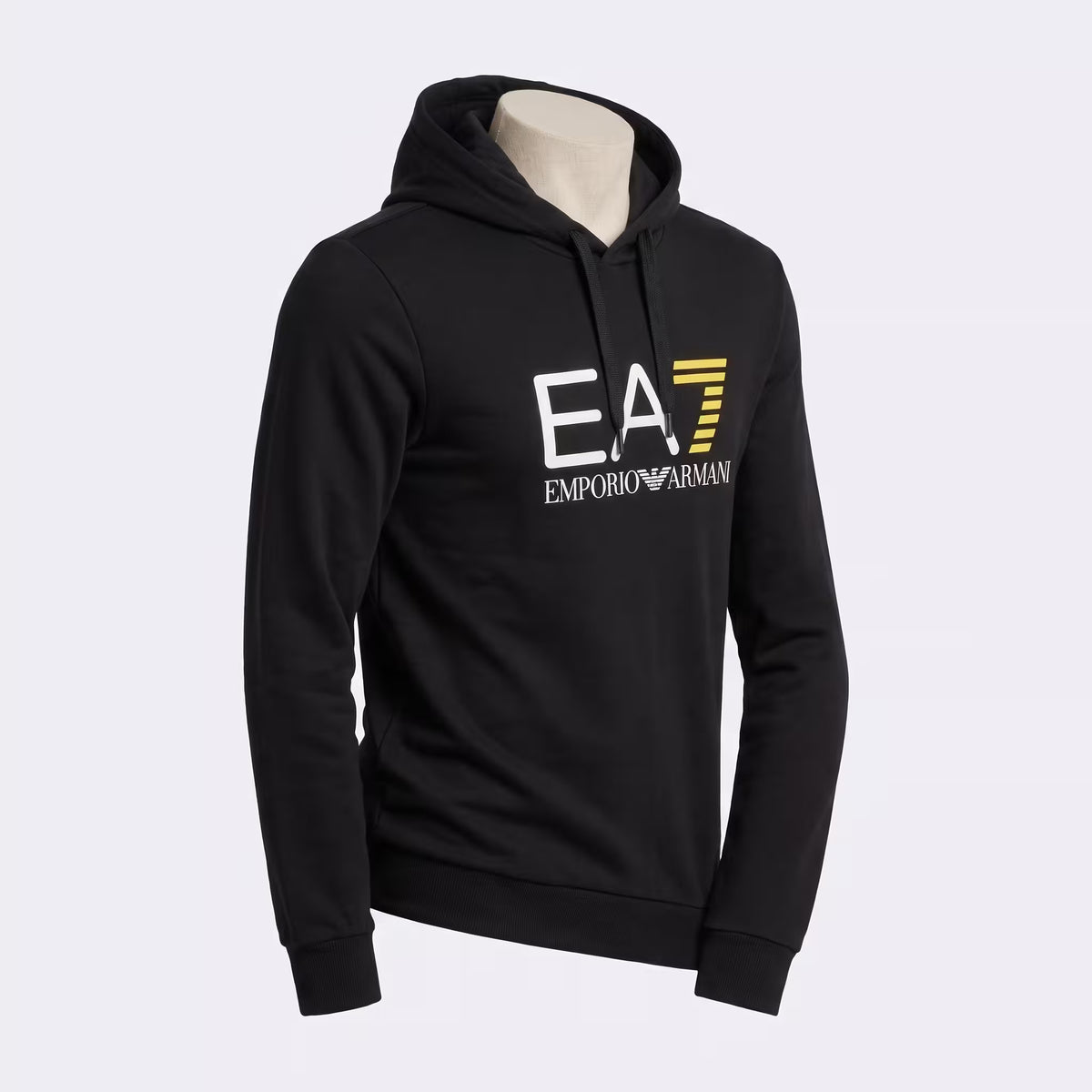 EA7 Core Identity Big Logo Slim Hoodie Black