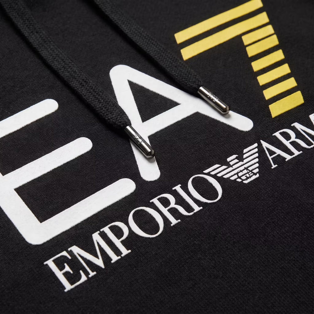 EA7 Core Identity Big Logo Slim Hoodie Black