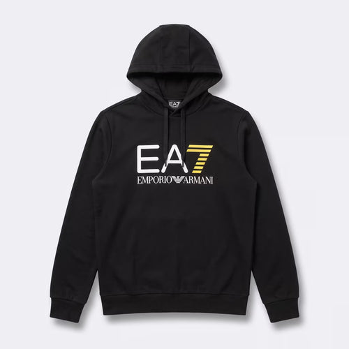 Moletom com Capuz EA7 Core Identity Big Logo Slim Preto