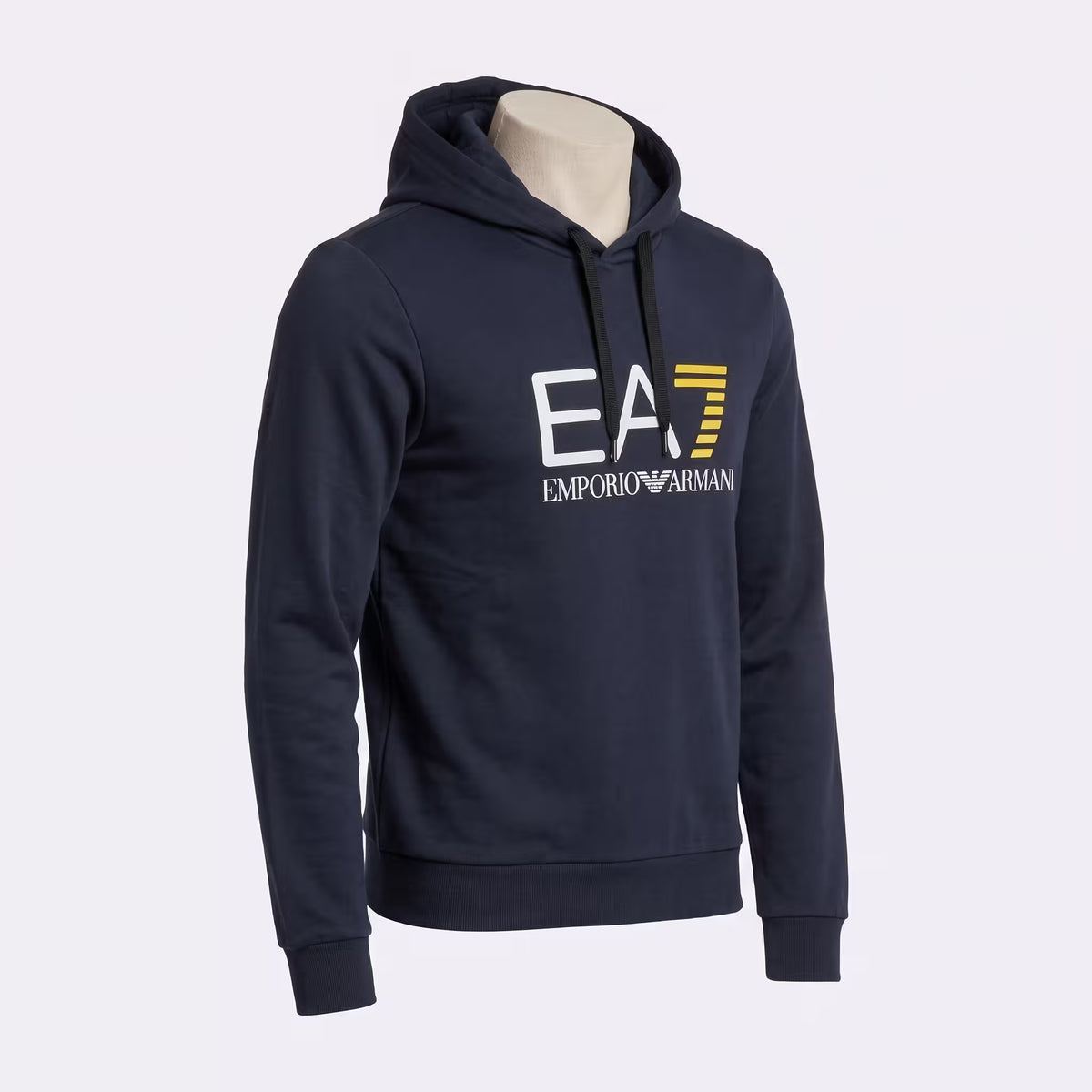 EA7 Core Identity Big Logo Slim Hoodie Navy Blue