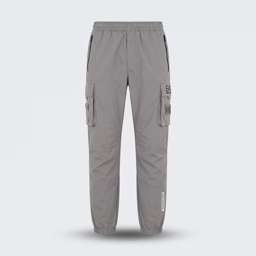 Calça Cargo EA7 Emporio Armani Badge Tecido Cinza