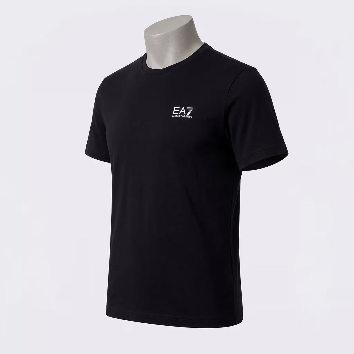 EA7 Pima Cotton Crew Neck T-Shirt Black