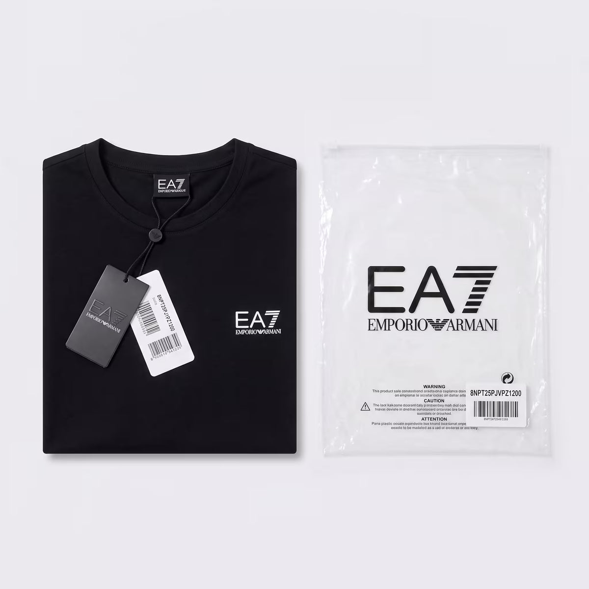 EA7 Pima Cotton Crew Neck T-Shirt Black