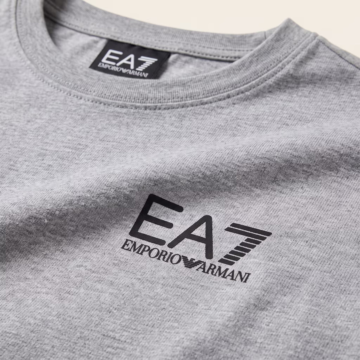 EA7 Pima Cotton Crew Neck T-Shirt Grey