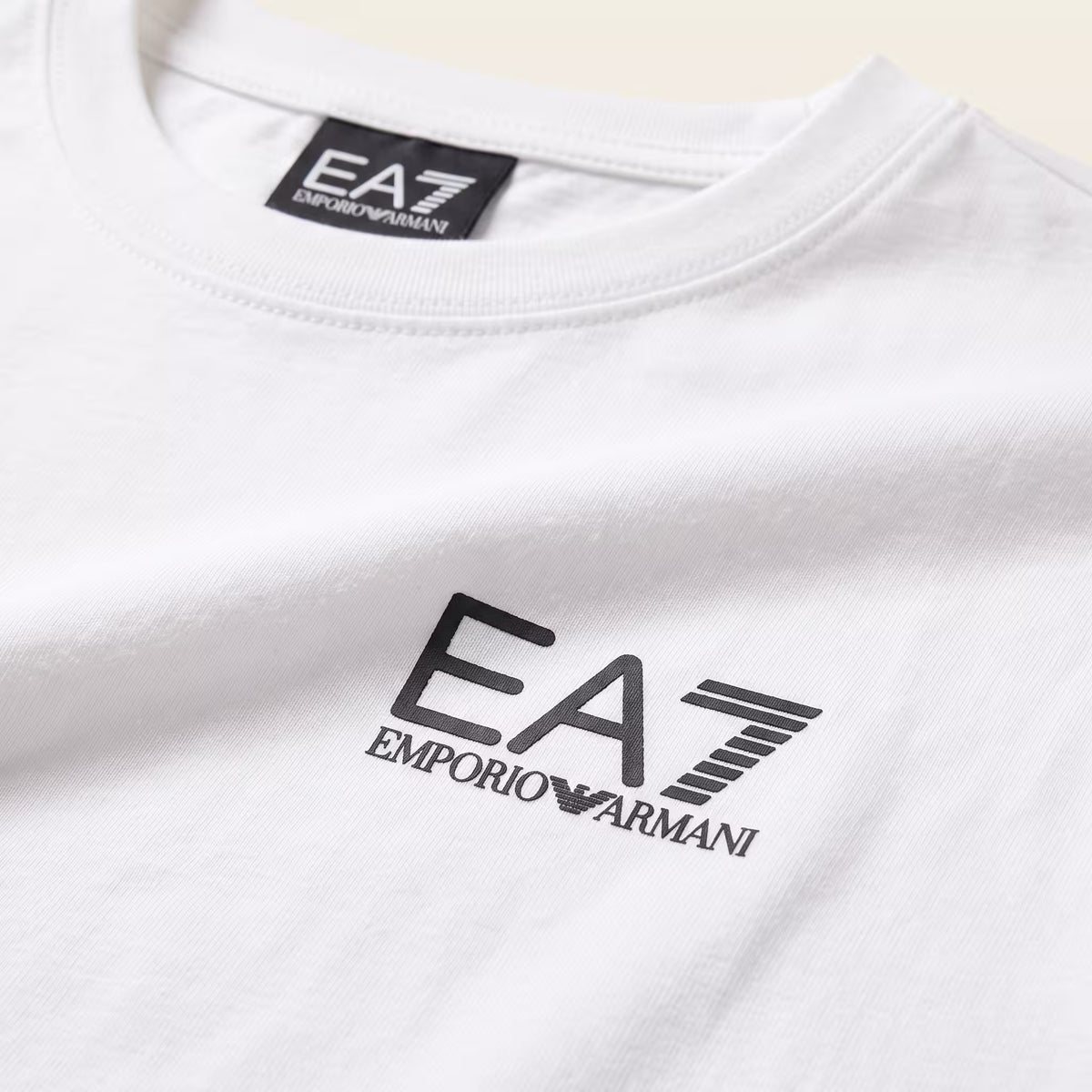 EA7 Pima Cotton Crew Neck T-Shirt White