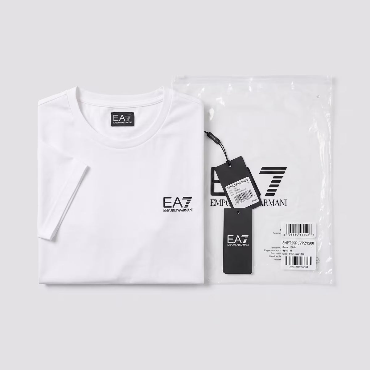 EA7 Pima Cotton Crew Neck T-Shirt White