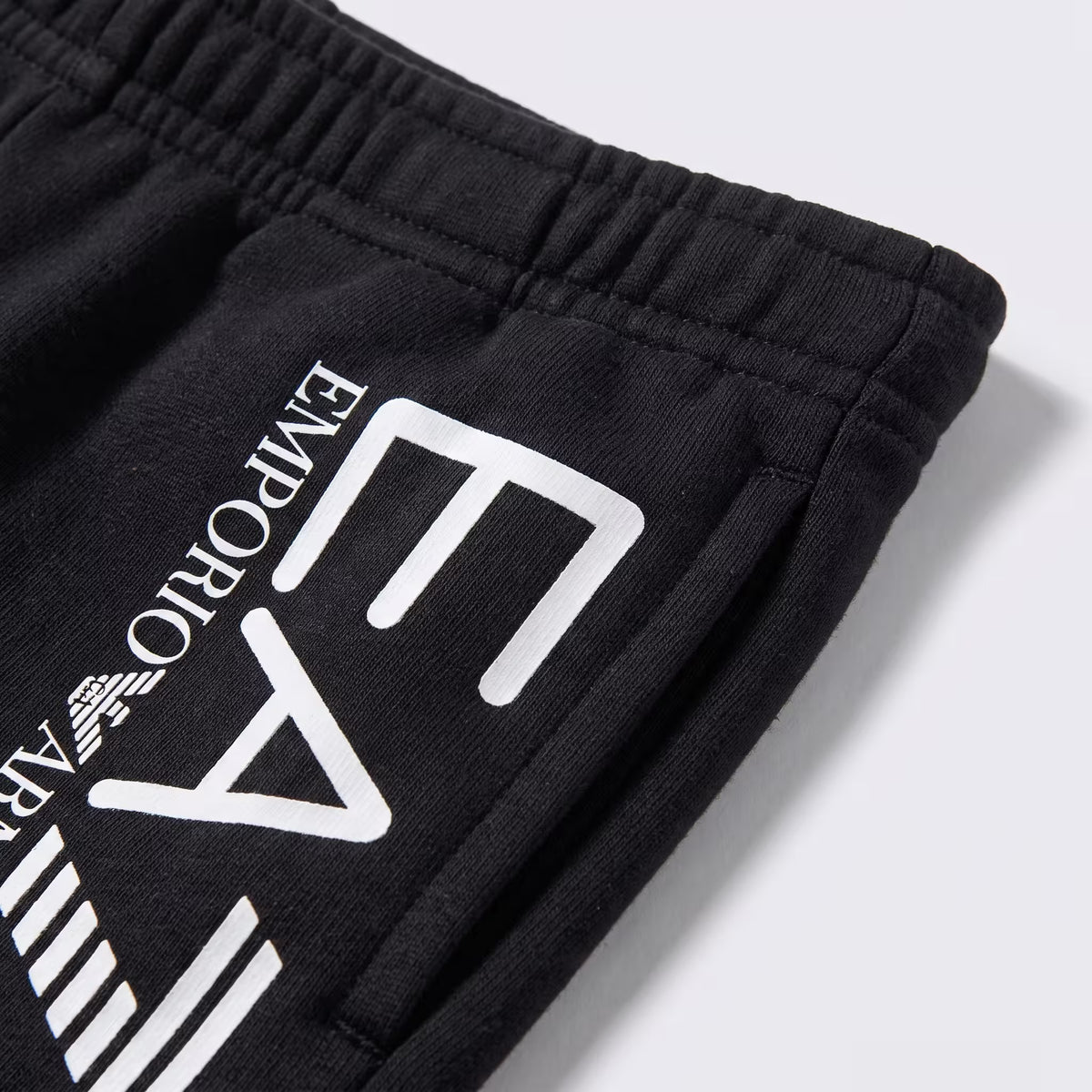 EA7 Train Core Big Logo Tapered Sweatpants Black