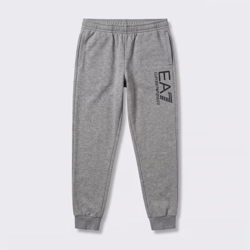 Calça de Moletom EA7 Train Core Big Logo Tapered Cinza