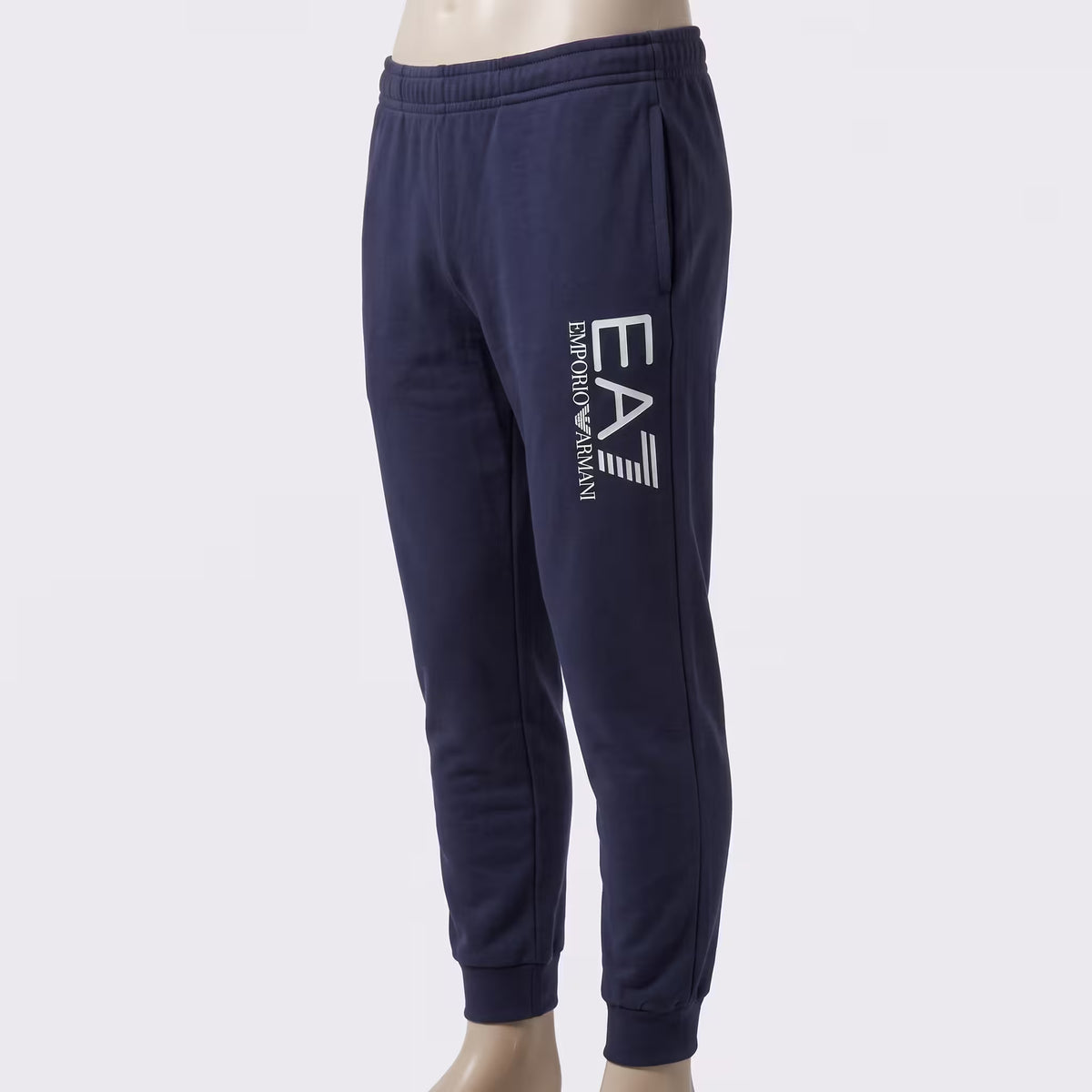 EA7 Train Core Big Logo Tapered Sweatpants Navy Blue