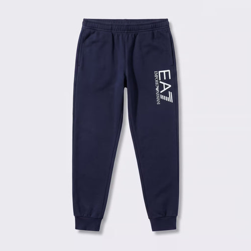 Calça de Moletom EA7 Train Core Big Logo Tapered Azul Marinho