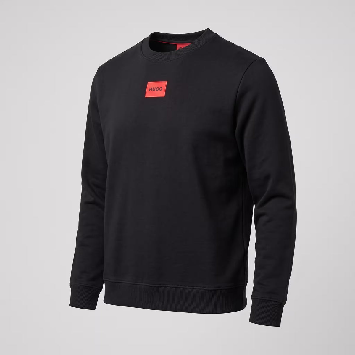 HUGO Diragol Red Patch Crewneck Sweatshirt Black | UK Checked
