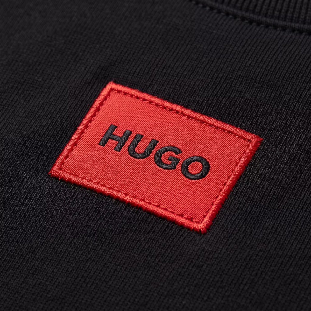 HUGO Diragol Red Patch Crewneck Sweatshirt Black | UK Checked