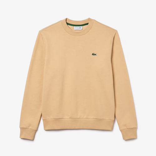 Moletom Lacoste Classic Fleece Gola Careca Bege