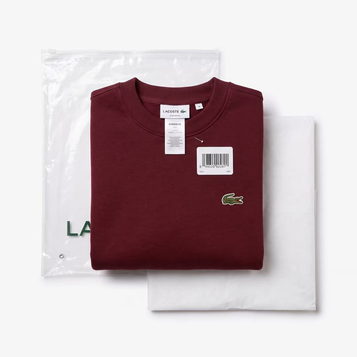 Felpa Girocollo Uomo in Pile Lacoste Blu Notte Cotone Taglio Classico