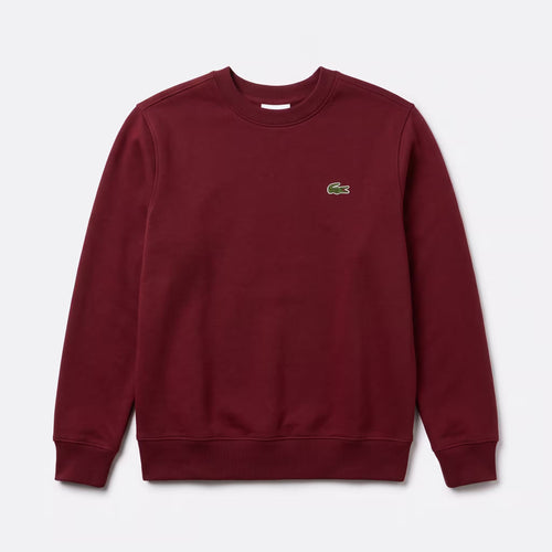 Moletom Lacoste Classic Fleece Gola Careca Bordô