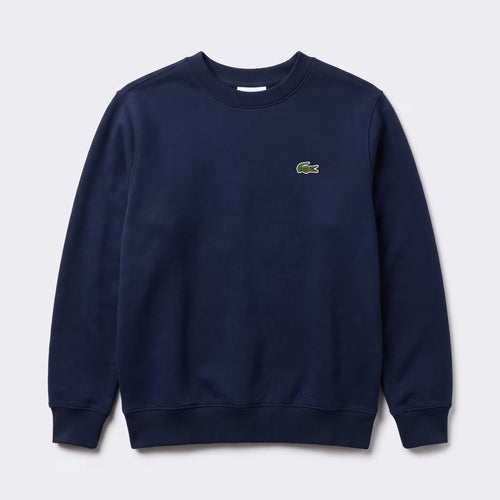Moletom Lacoste Classic Fleece Gola Careca Azul Marinho