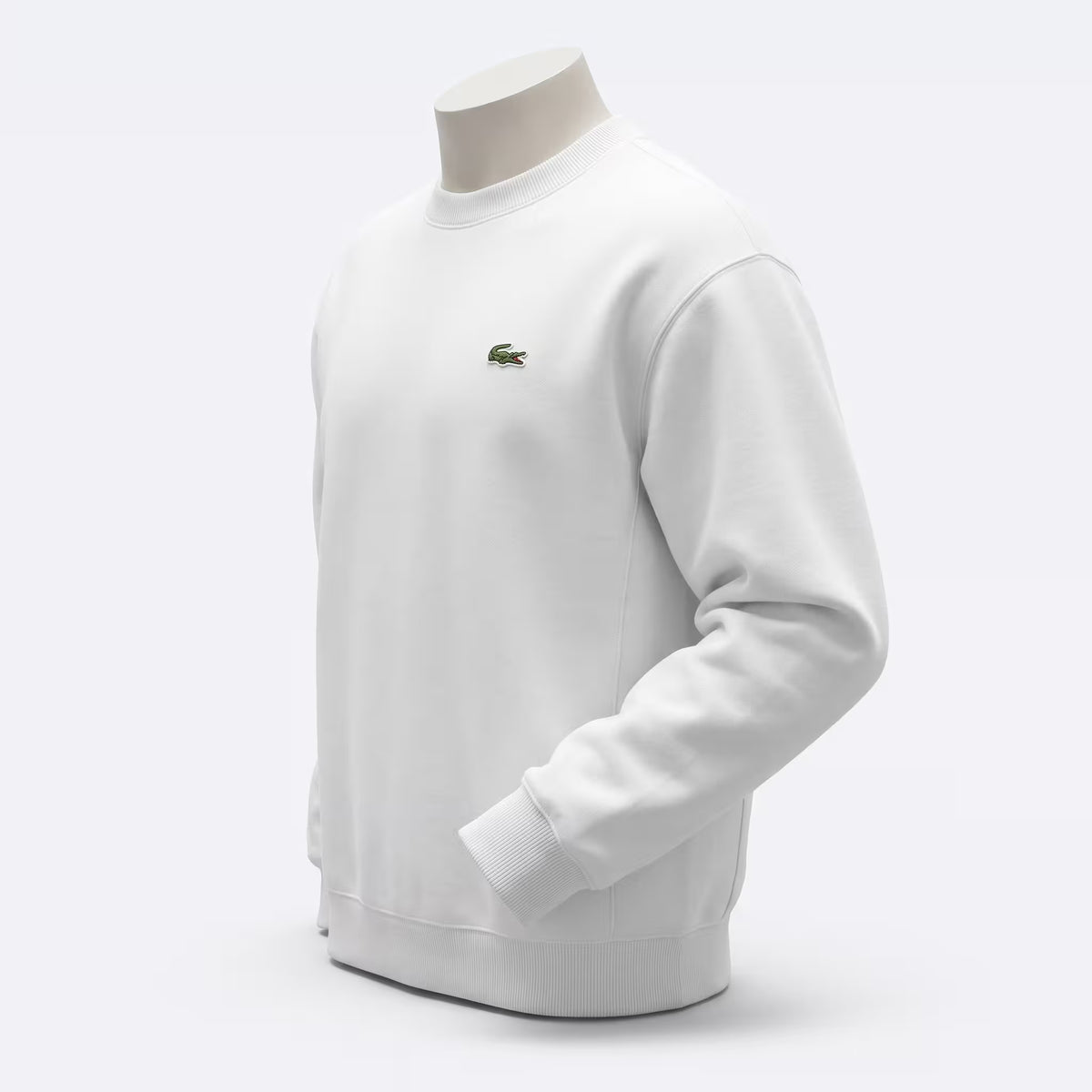 سويت شيرت صوف كلاسيكي Lacoste أبيض