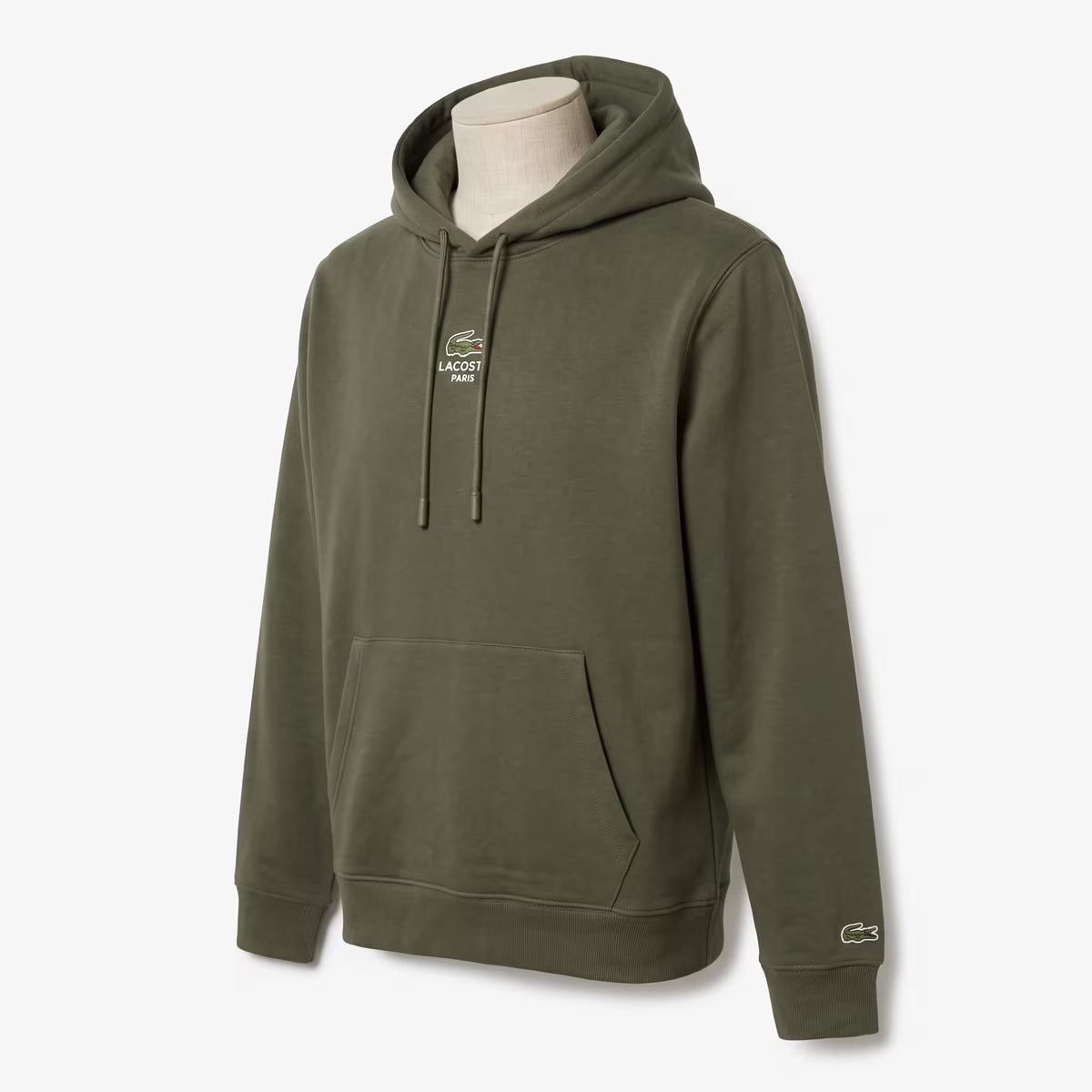 Lacoste Unisex Print Fleece Hoodie Green