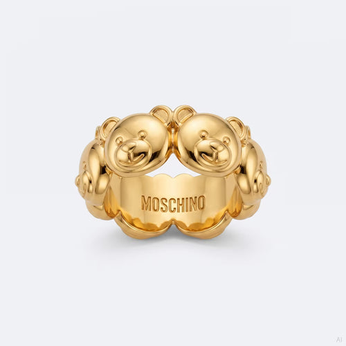 Moschino テディベア バンドリング ゴールド