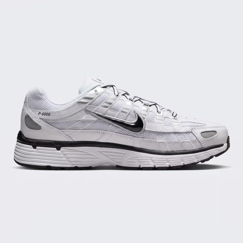 Tênis Nike P-6000 White Metallic Silver Black