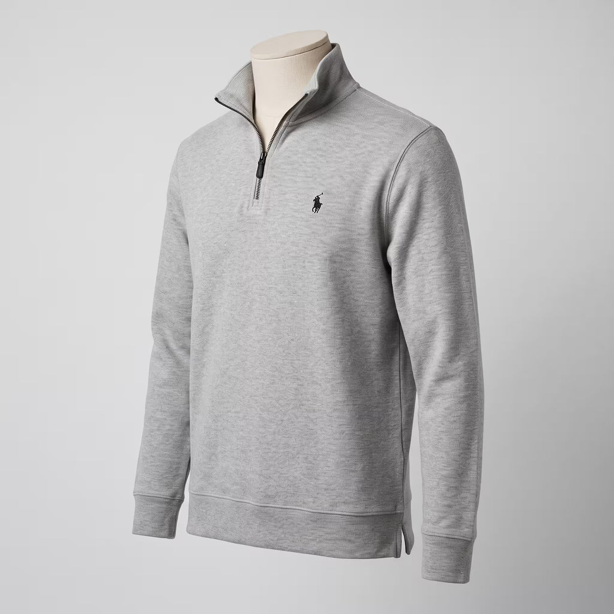 Polo Ralph Lauren Estate-Rib Quarter-Zip Pullover Andover Heather Grey