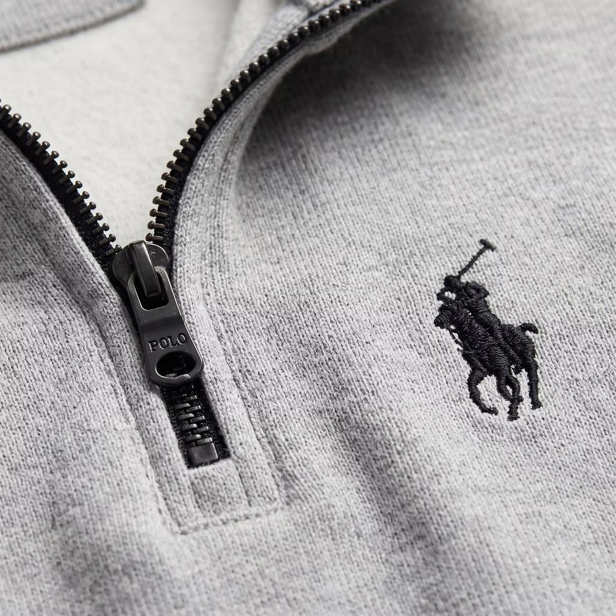 Polo Ralph Lauren Estate-Rib Quarter-Zip Pullover Andover Heather Grey