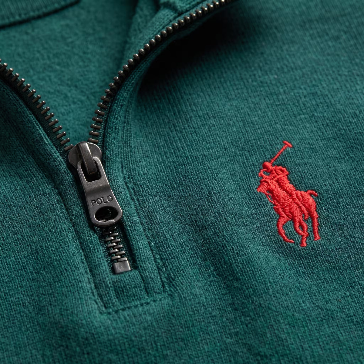 Polo Ralph Lauren Estate-Rib Quarter-Zip Pullover Bottle Green