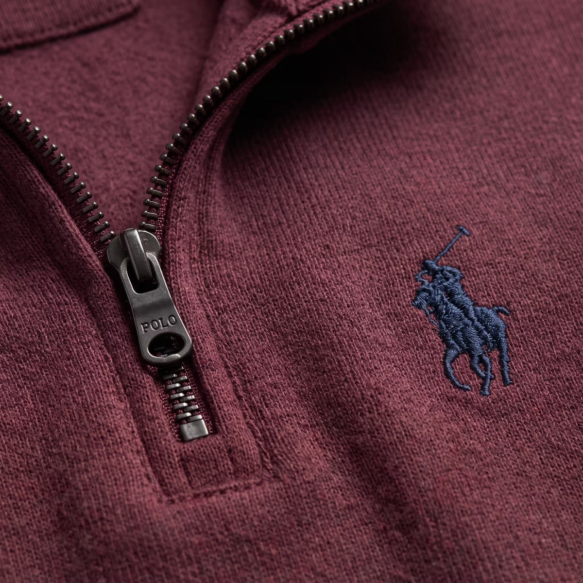 Polo Ralph Lauren Estate-Rib Quarter-Zip Pullover Burgundy