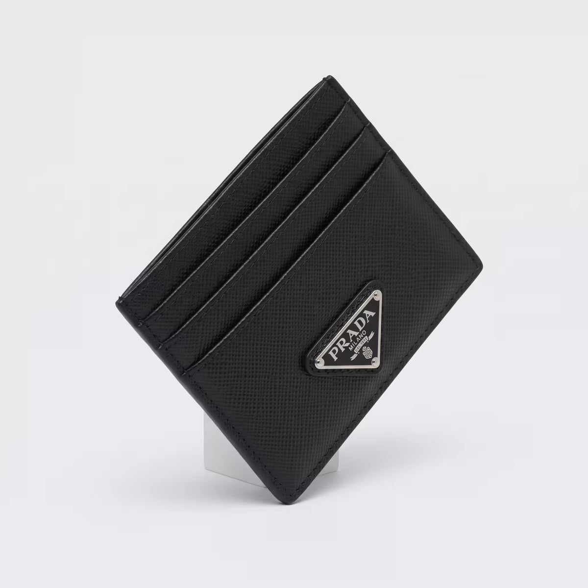 Porta-Cartões Prada em Couro Saffiano Preto