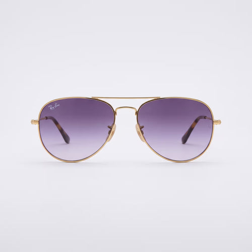 Óculos de Sol Ray-Ban 0RB3928 Metal Dourado Degradê Violeta