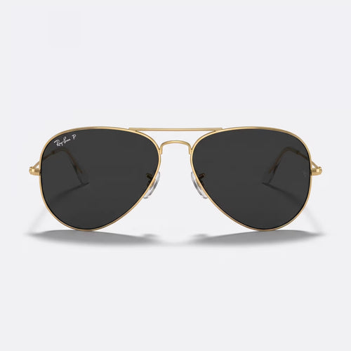 Óculos de Sol Ray-Ban Aviator Classic Dourado Polido Preto Polarizado